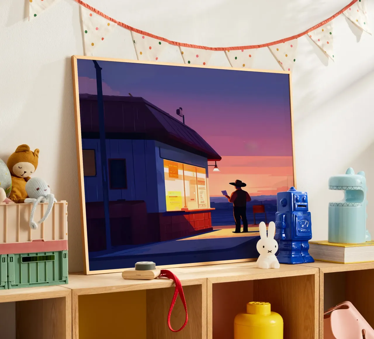 Cowboy al tramonto Lofi Art poster da LoFi Gallery