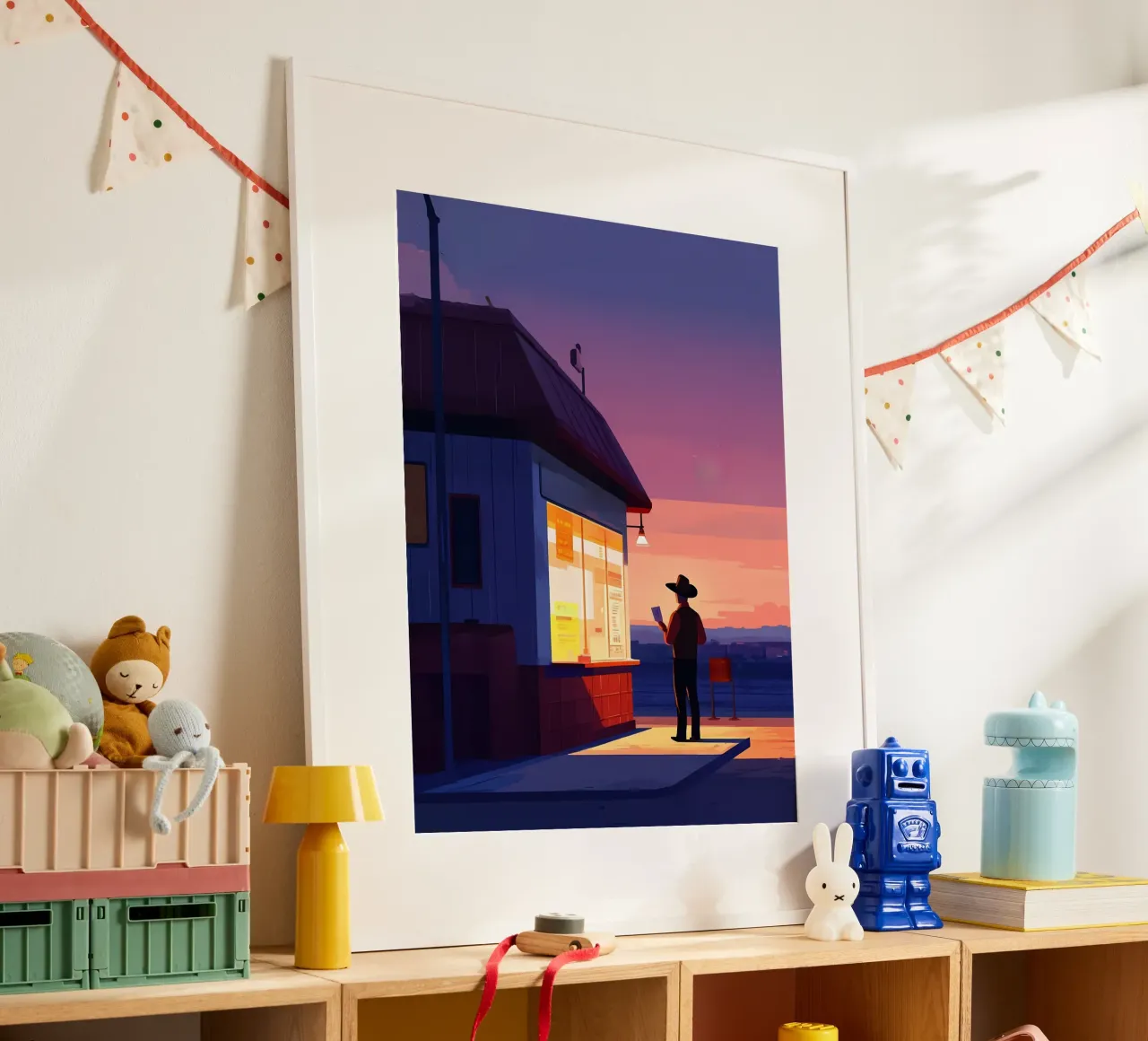 Cowboy al tramonto Lofi Art poster da LoFi Gallery