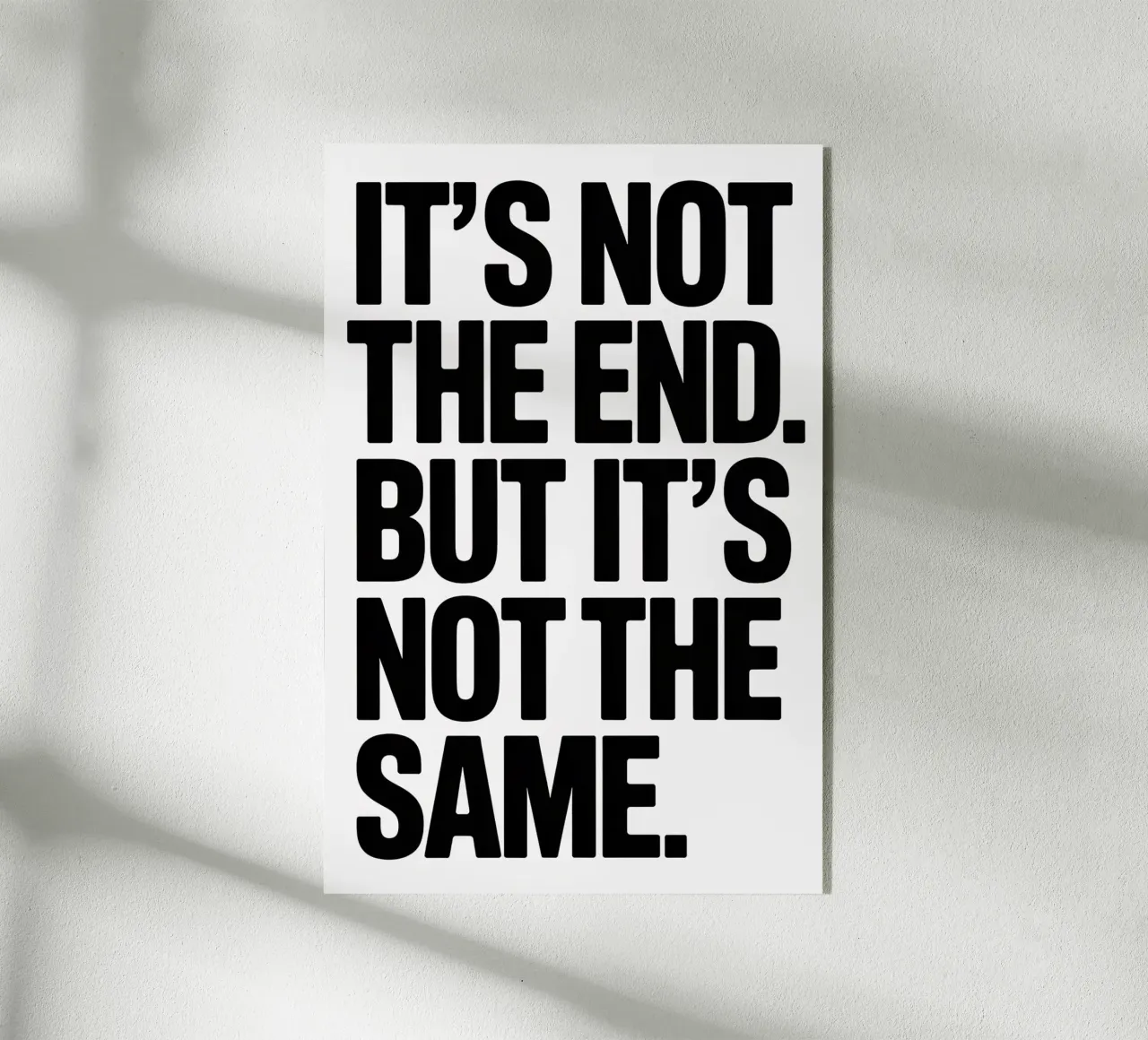 It's not the end. But it´s not the same plexiglass da Hey Vincent