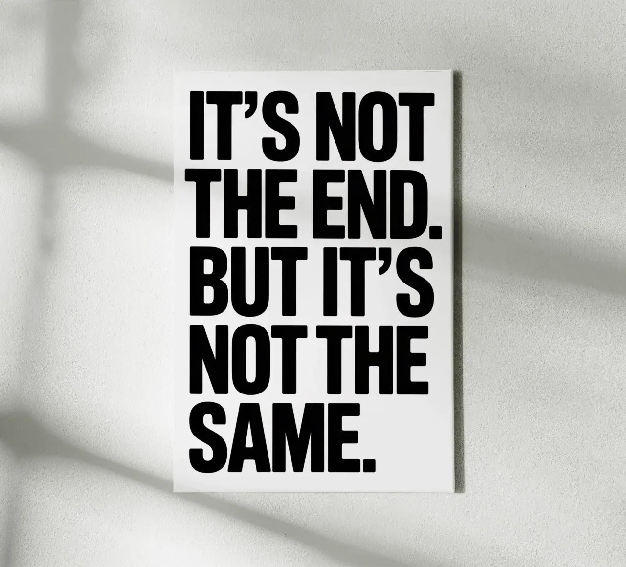 It's not the end. But it´s not the same tela da Hey Vincent