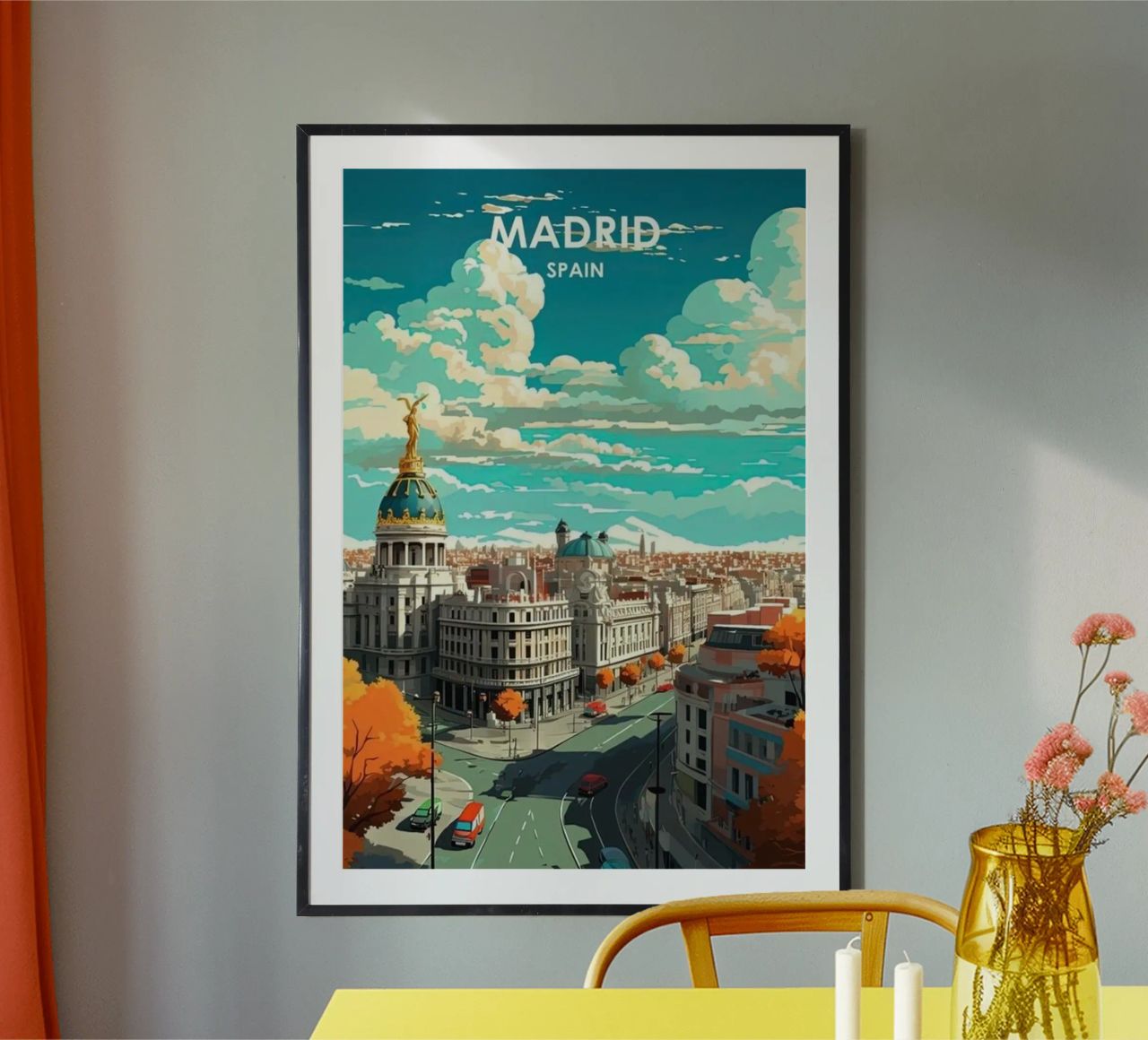 Come on Travel to Madrid poster by youngs print