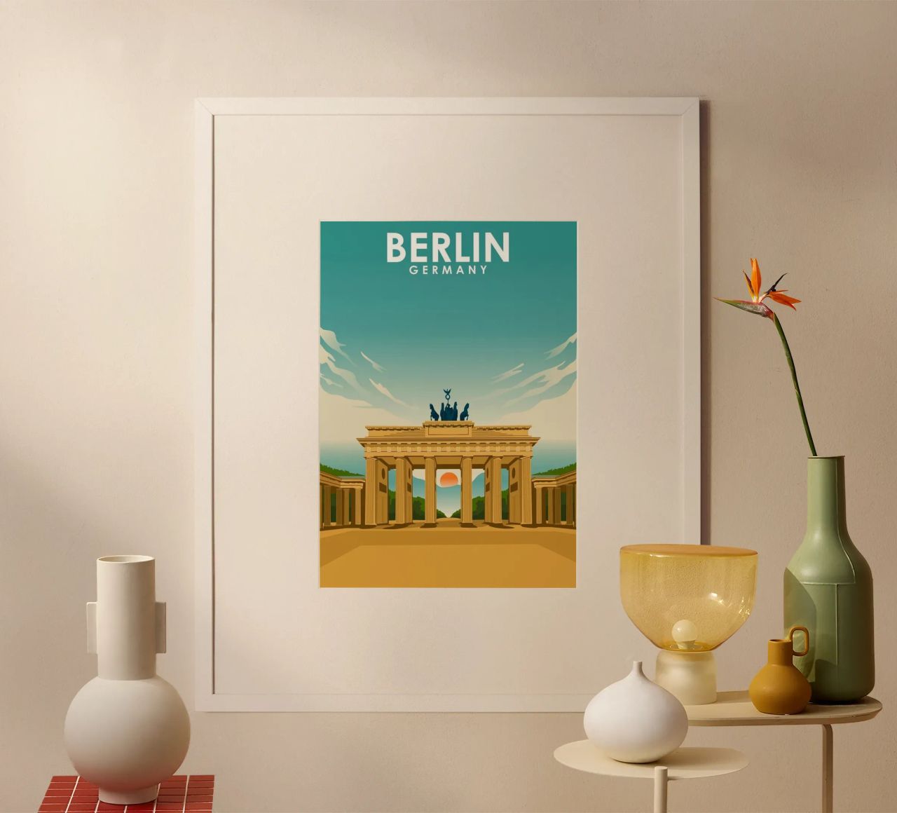 Venez voyager à Berlin poster de youngs print