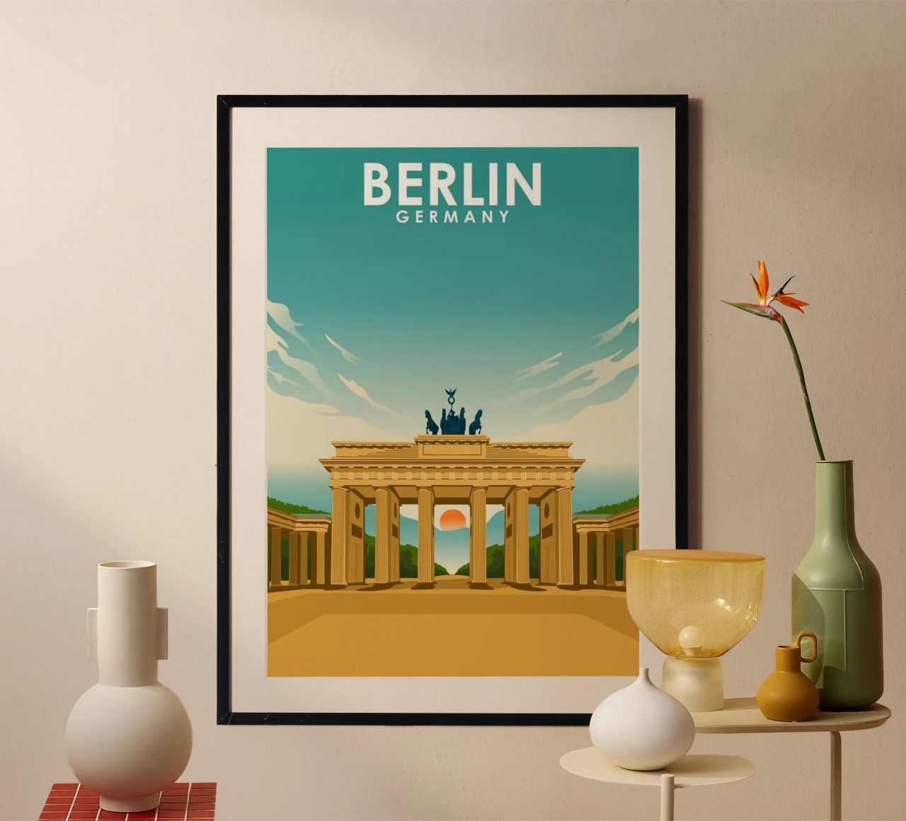 Venez voyager à Berlin poster de youngs print