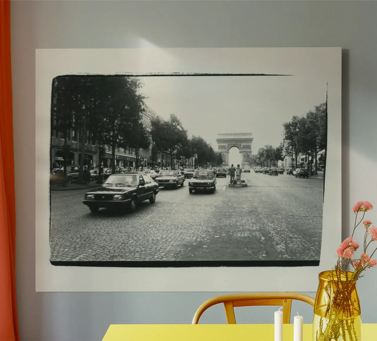 Auto sugli Champs-Elysees 1982 tela con Cornice a cassetta da phillipp veisenberg