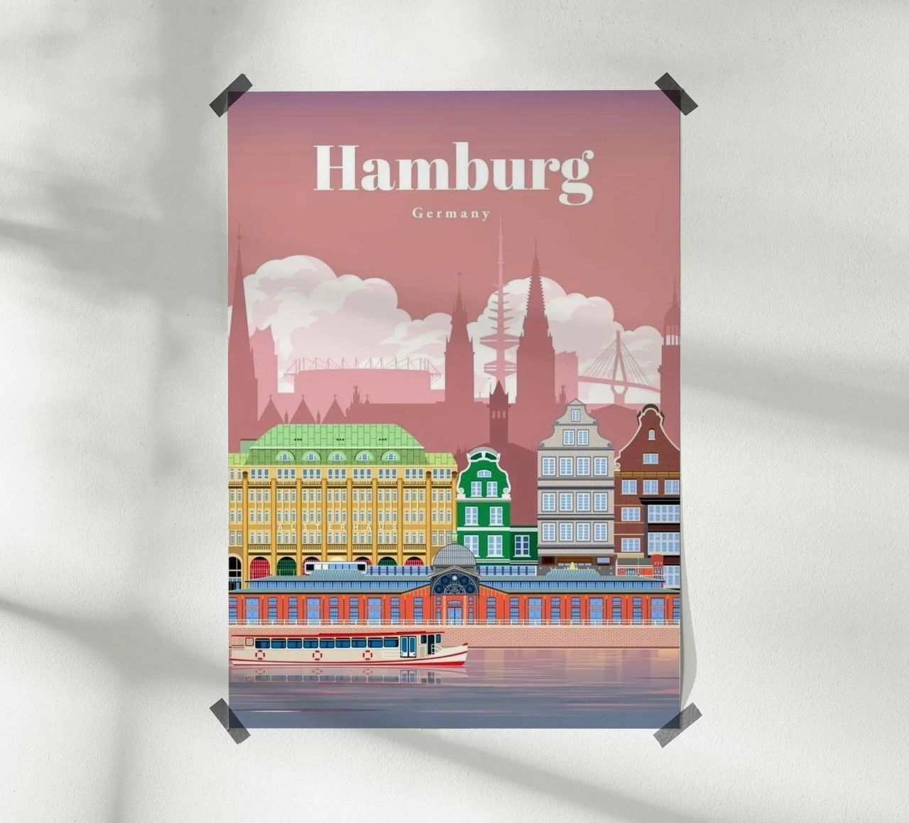 Komm, reise nach Hamburg Poster von youngs print