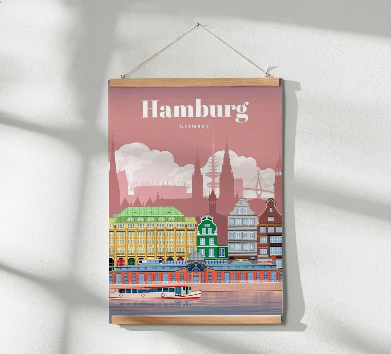 Komm, reise nach Hamburg Poster von youngs print