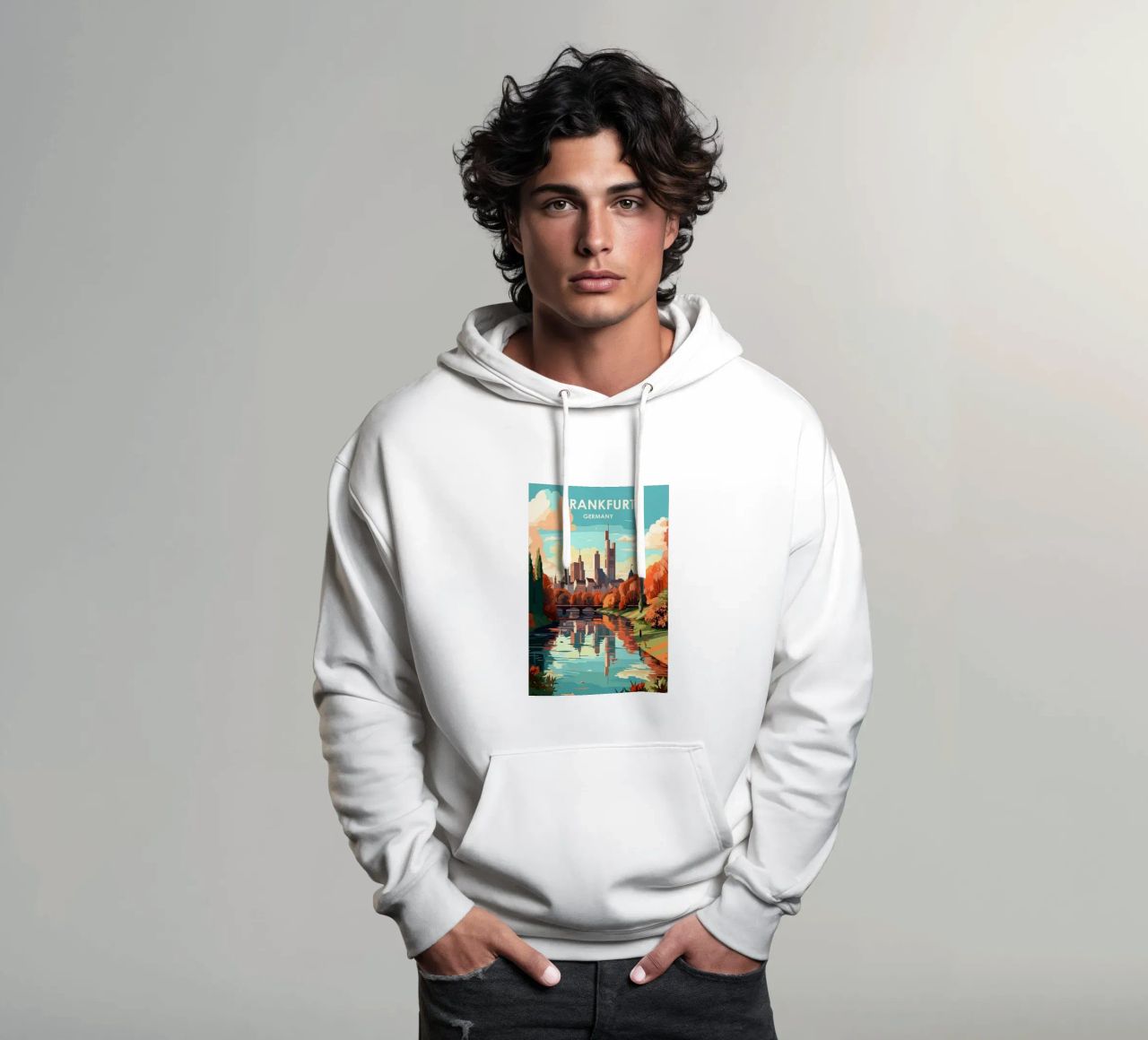 Komm mit auf die Reise nach Frankfrut Hoodie von youngs print