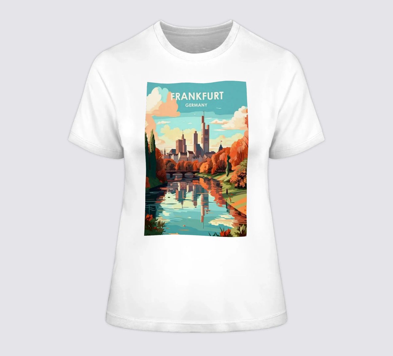Komm mit auf die Reise nach Frankfrut Frauen T-Shirt von youngs print