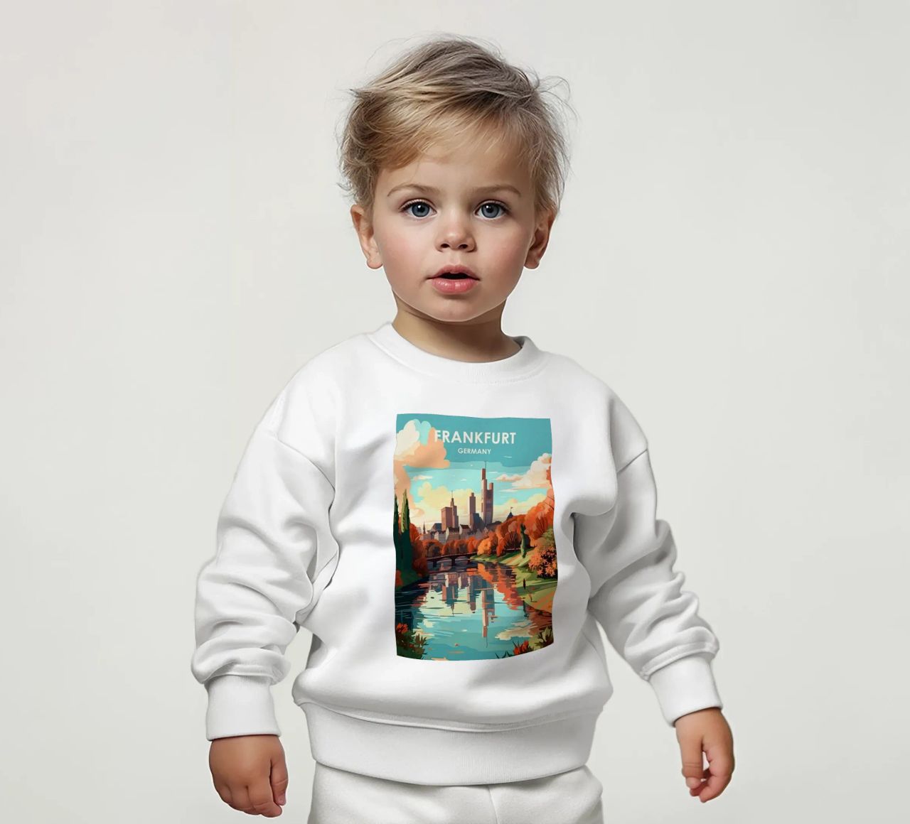 Komm mit auf die Reise nach Frankfrut Baby Sweatshirt von youngs print