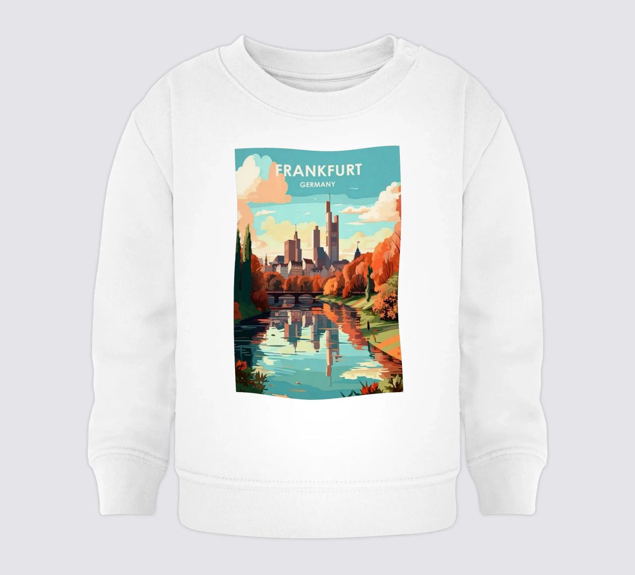 Komm mit auf die Reise nach Frankfrut Baby Sweatshirt von youngs print