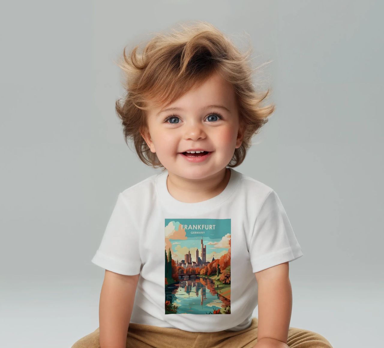 Komm mit auf die Reise nach Frankfrut Baby T-Shirt von youngs print