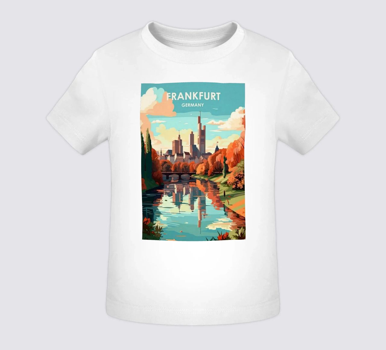 Komm mit auf die Reise nach Frankfrut Baby T-Shirt von youngs print