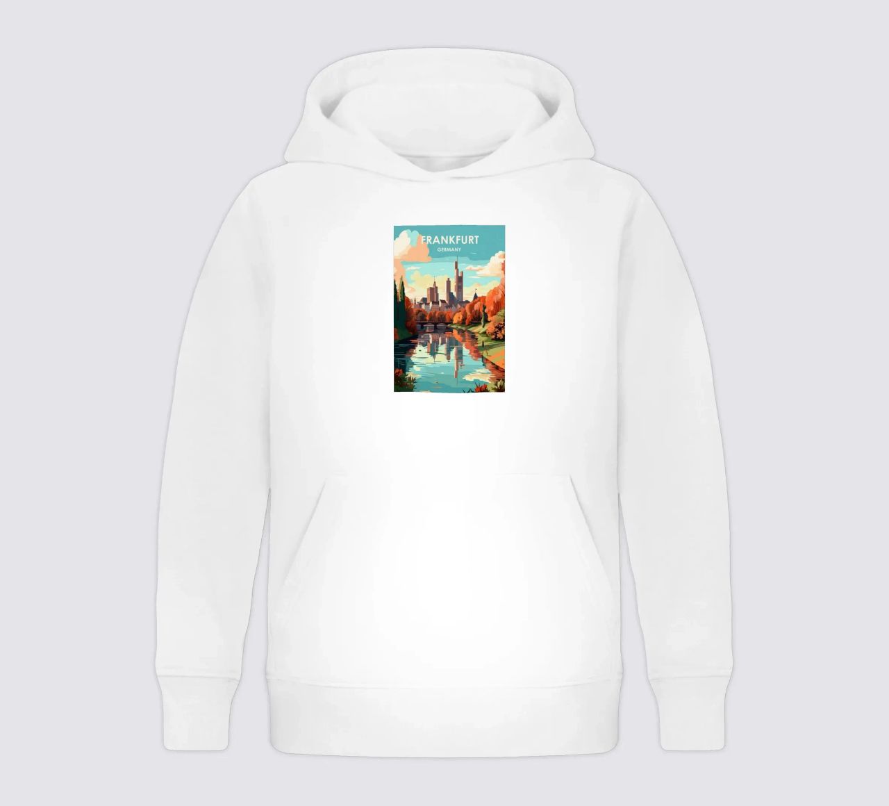 Komm mit auf die Reise nach Frankfrut Kinder Hoodie von youngs print