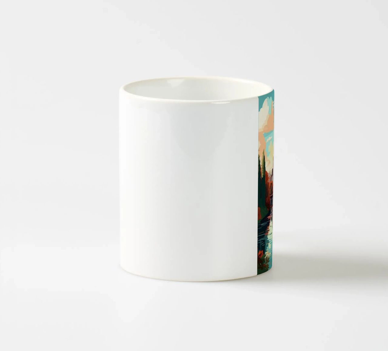 Komm mit auf die Reise nach Frankfrut Keramik Tasse von youngs print