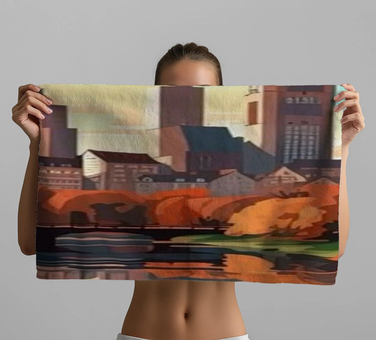 Komm mit auf die Reise nach Frankfrut Handtuch von youngs print
