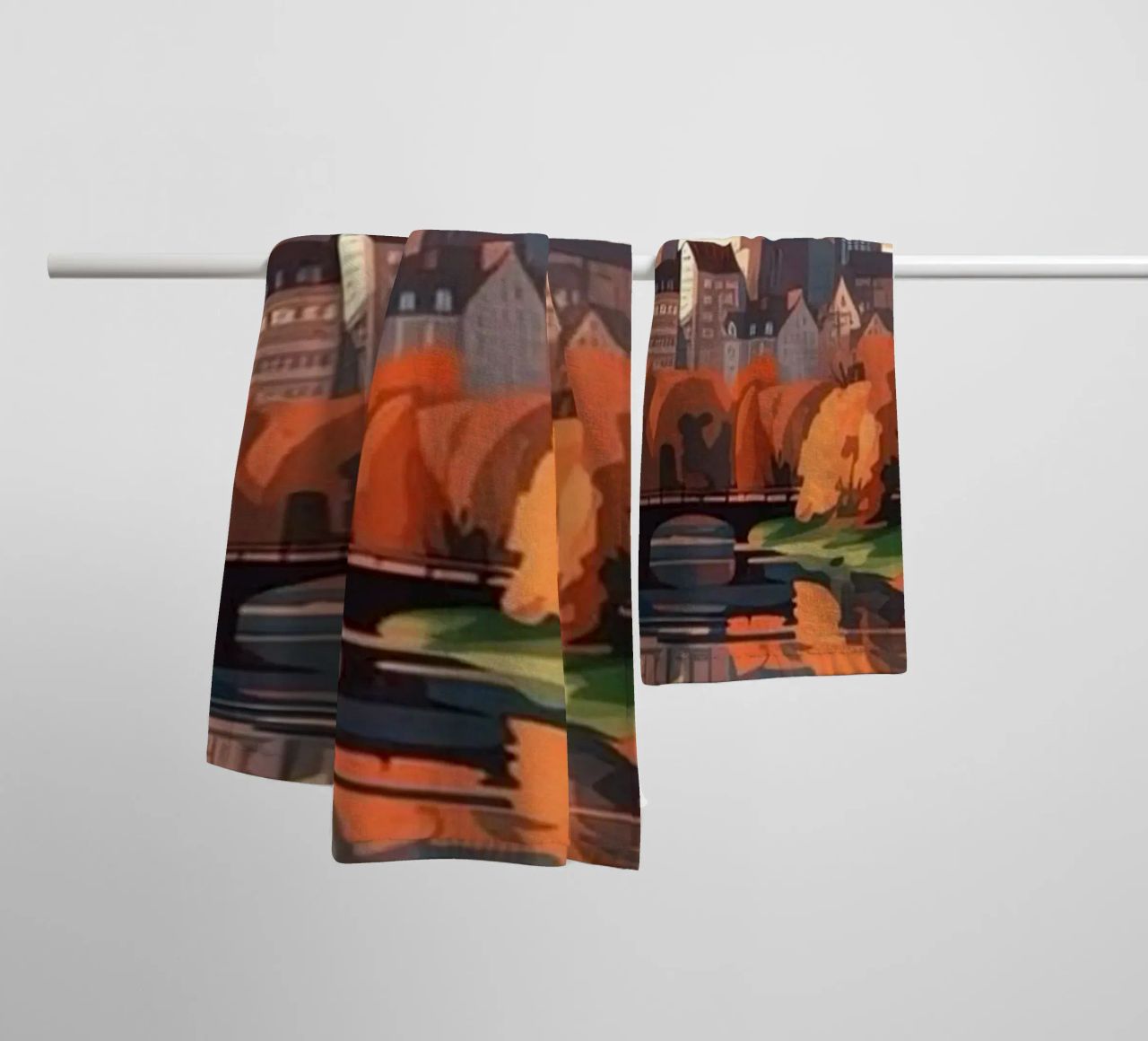 Komm mit auf die Reise nach Frankfrut Handtuch von youngs print