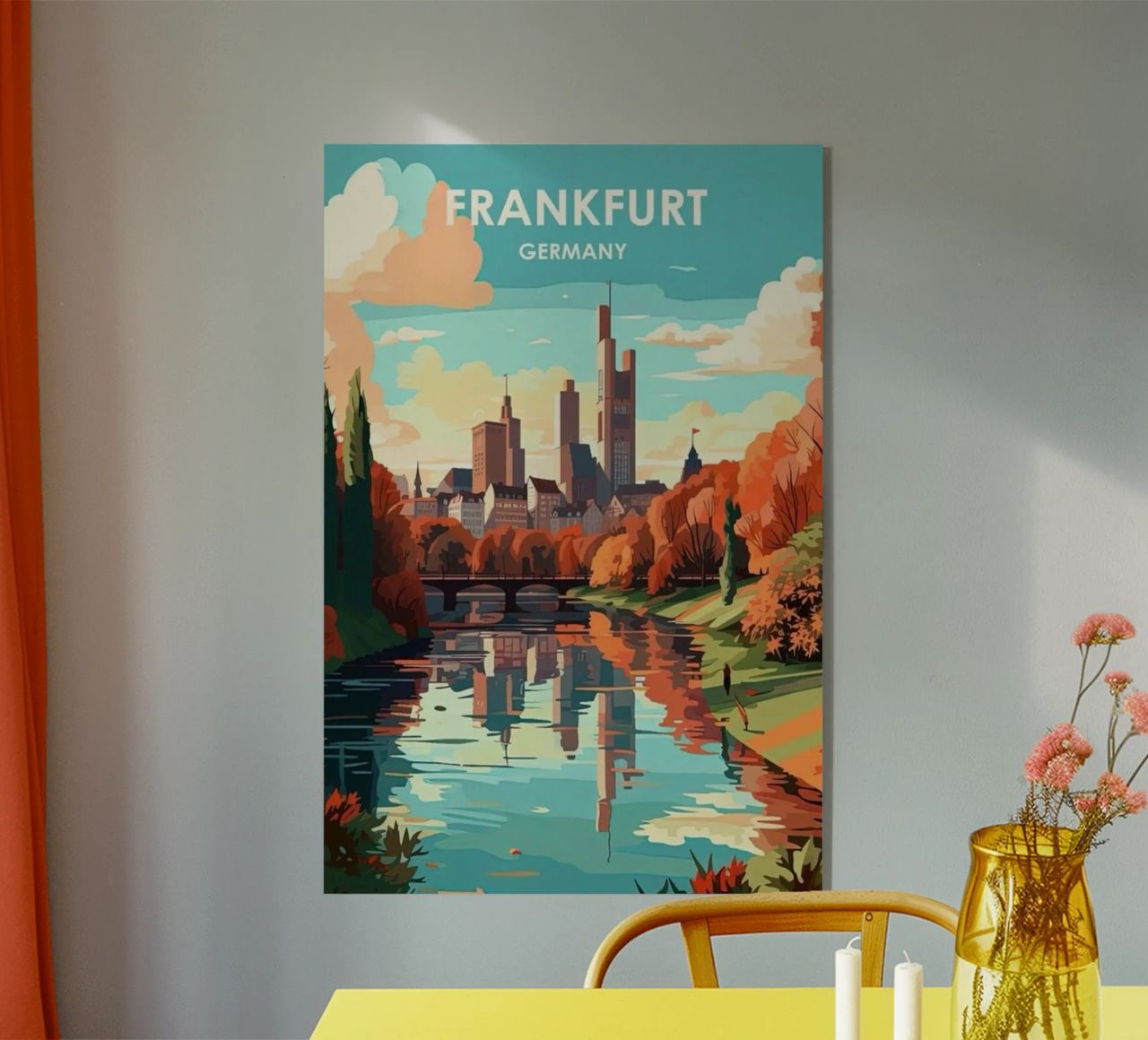 Komm mit auf die Reise nach Frankfrut Acryl-Glas von youngs print