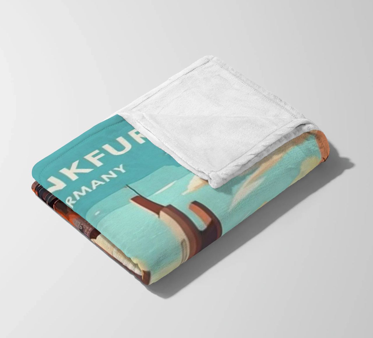 Komm mit auf die Reise nach Frankfrut Fleecedecke von youngs print