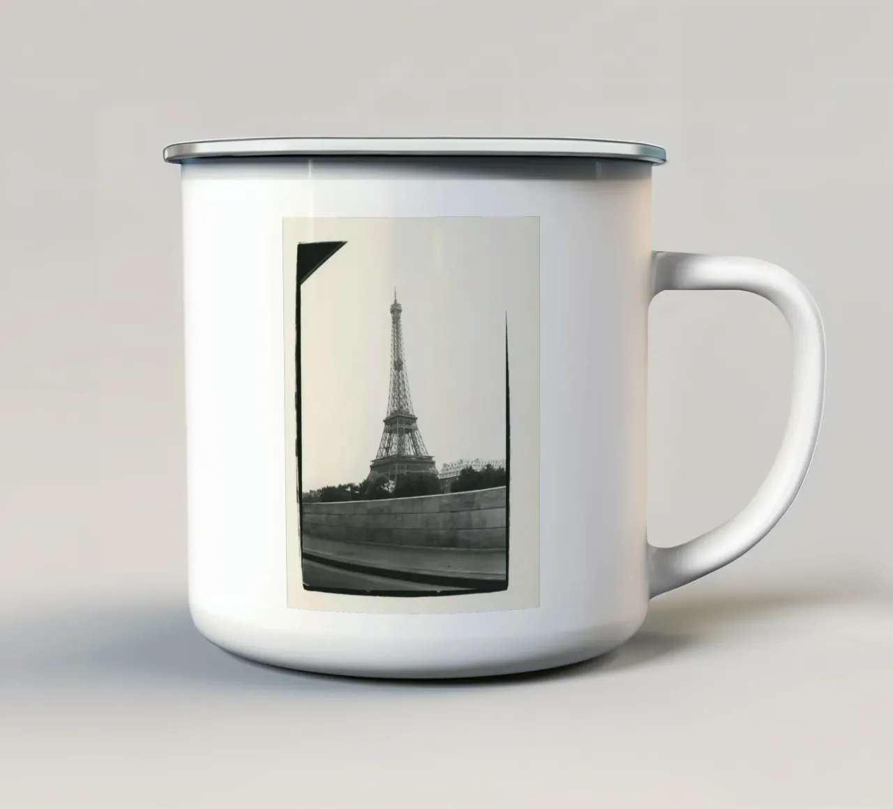 Torre Eiffel, París 1977 taza de esmalte de phillipp veisenberg