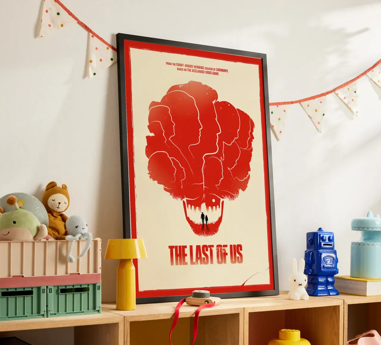 Love in a Ruined World poster met houten frame van Attaboy Dsgn