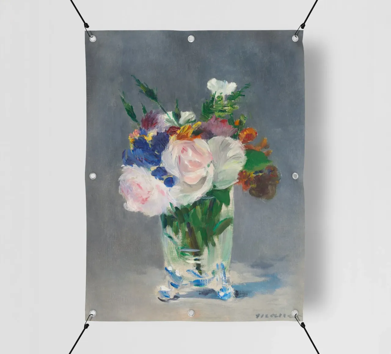 Fiori in un vaso di cristallo (1882 circa) di Édouard Manet telo in pvc da Venus Art
