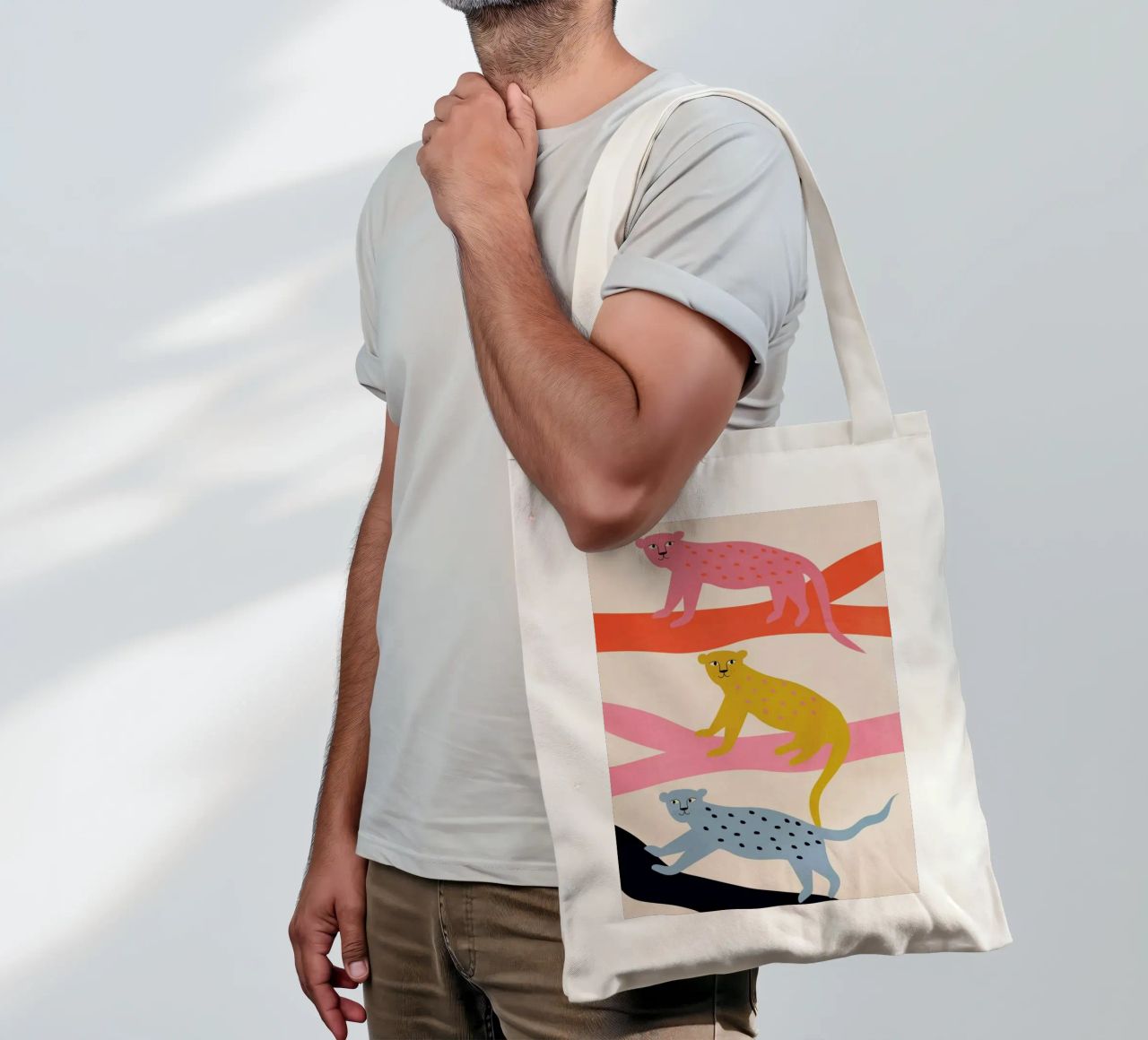 Leopard Tree borsa in juta da Little Flourishes