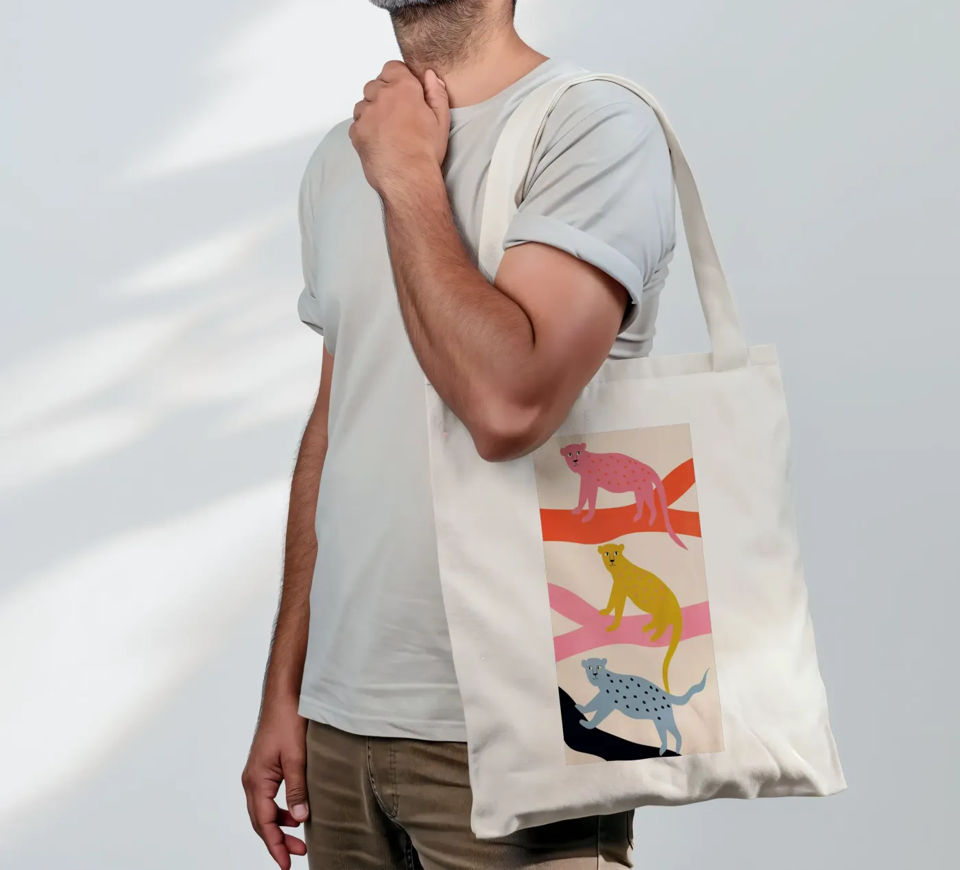 Leopard Tree borsa in juta da Little Flourishes