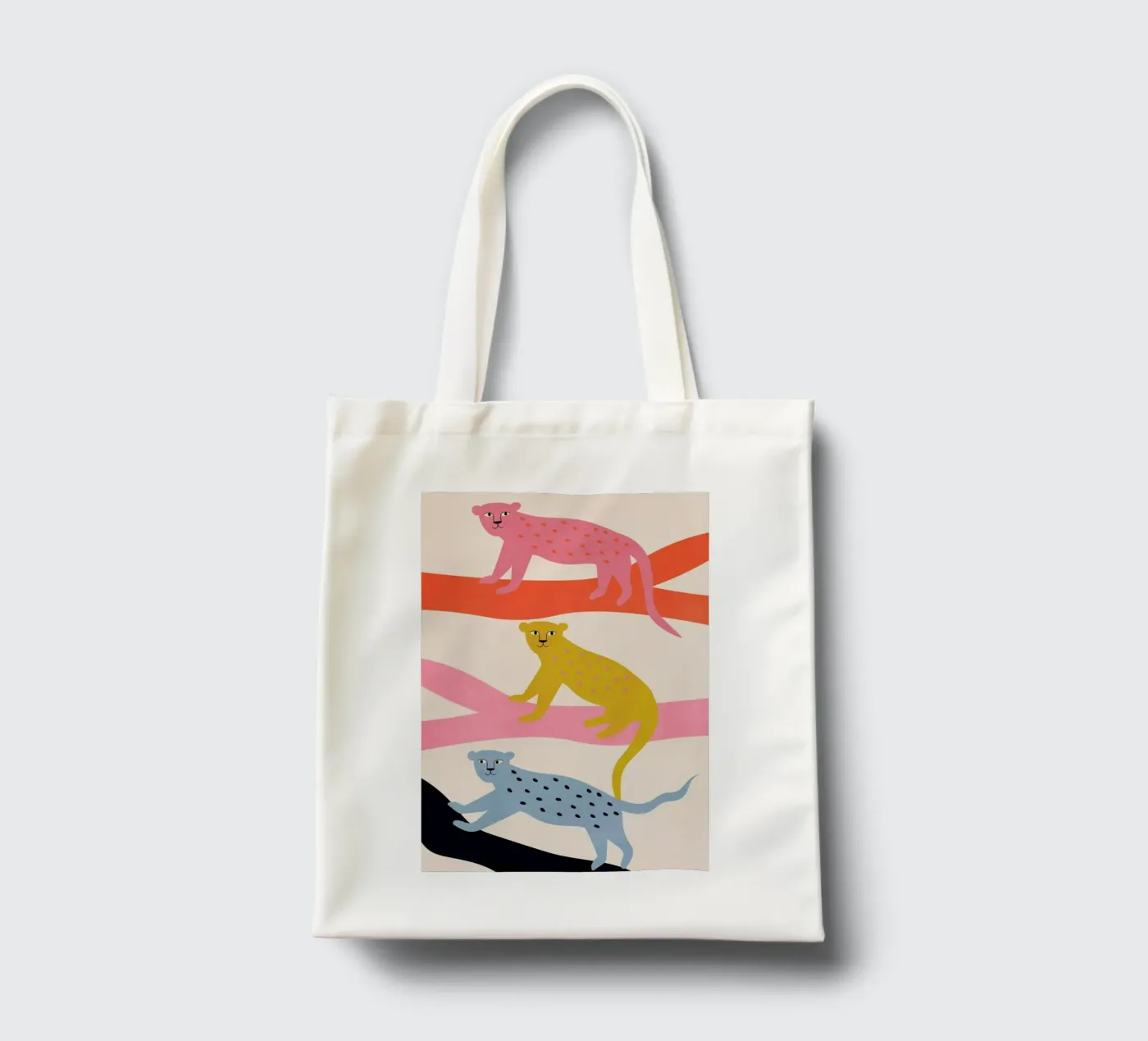 Leopard Tree borsa in juta da Little Flourishes