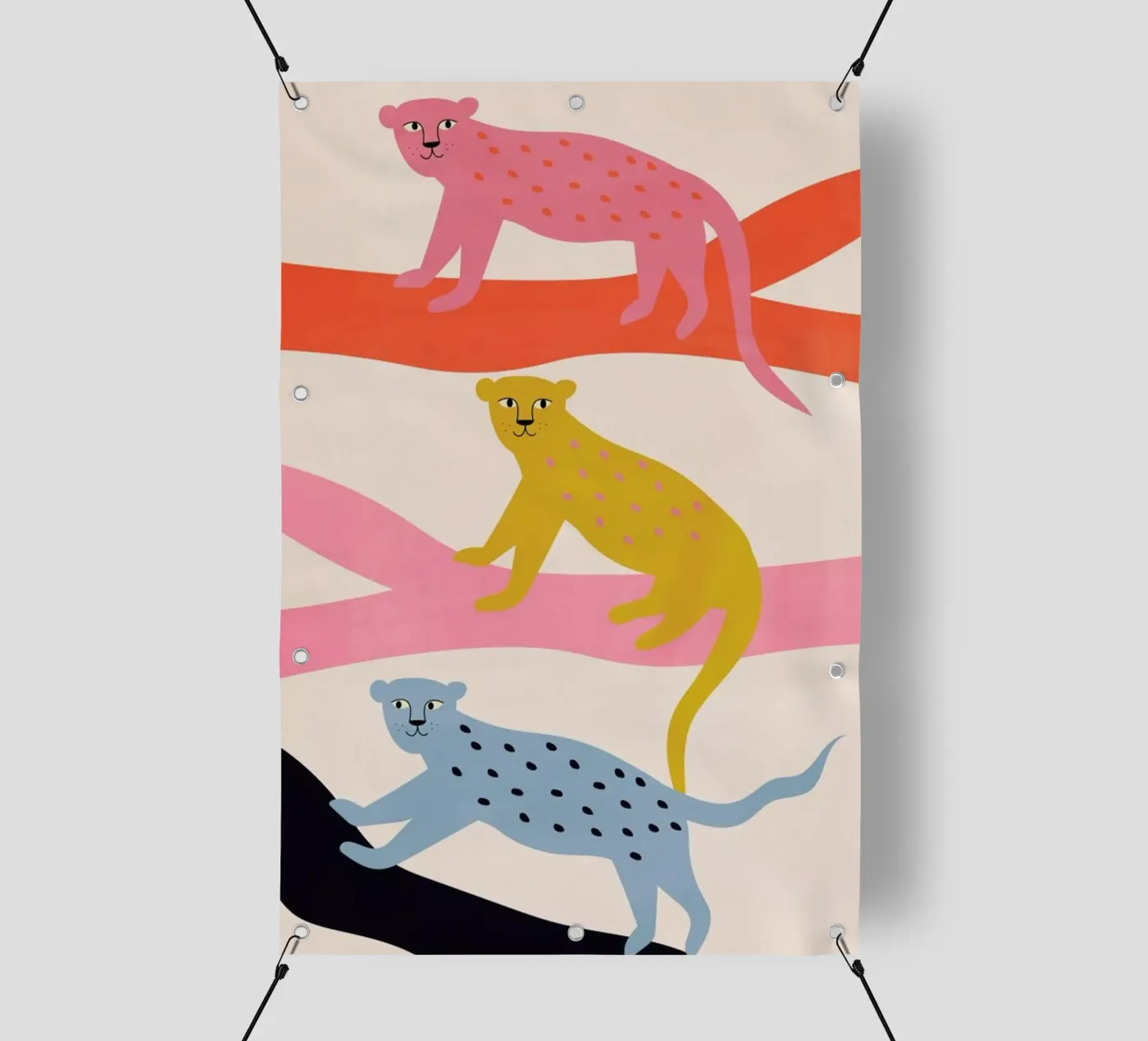 Leopard Tree PVC Plane von Little Flourishes