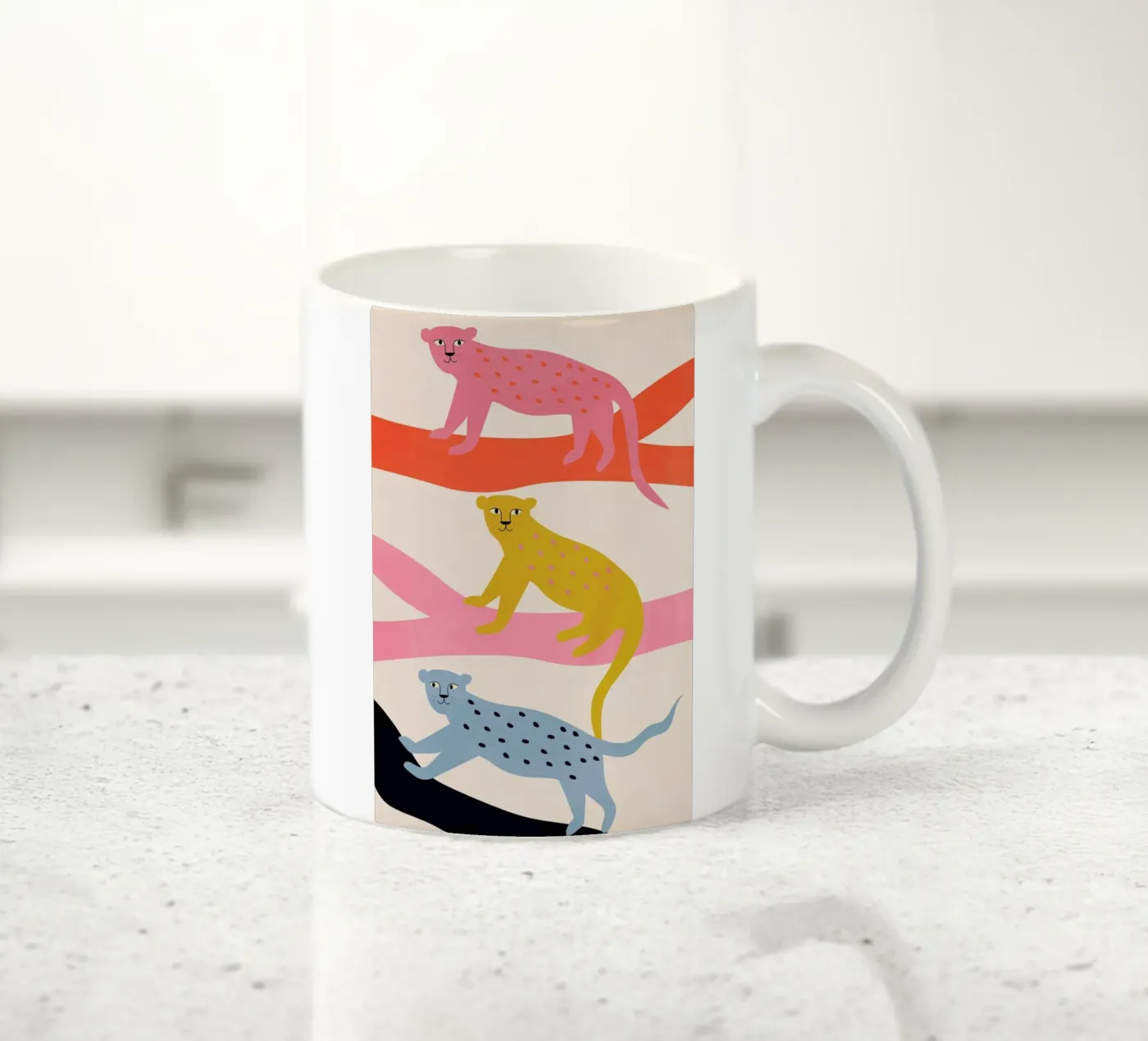 Leopard Tree keramische mok van Little Flourishes