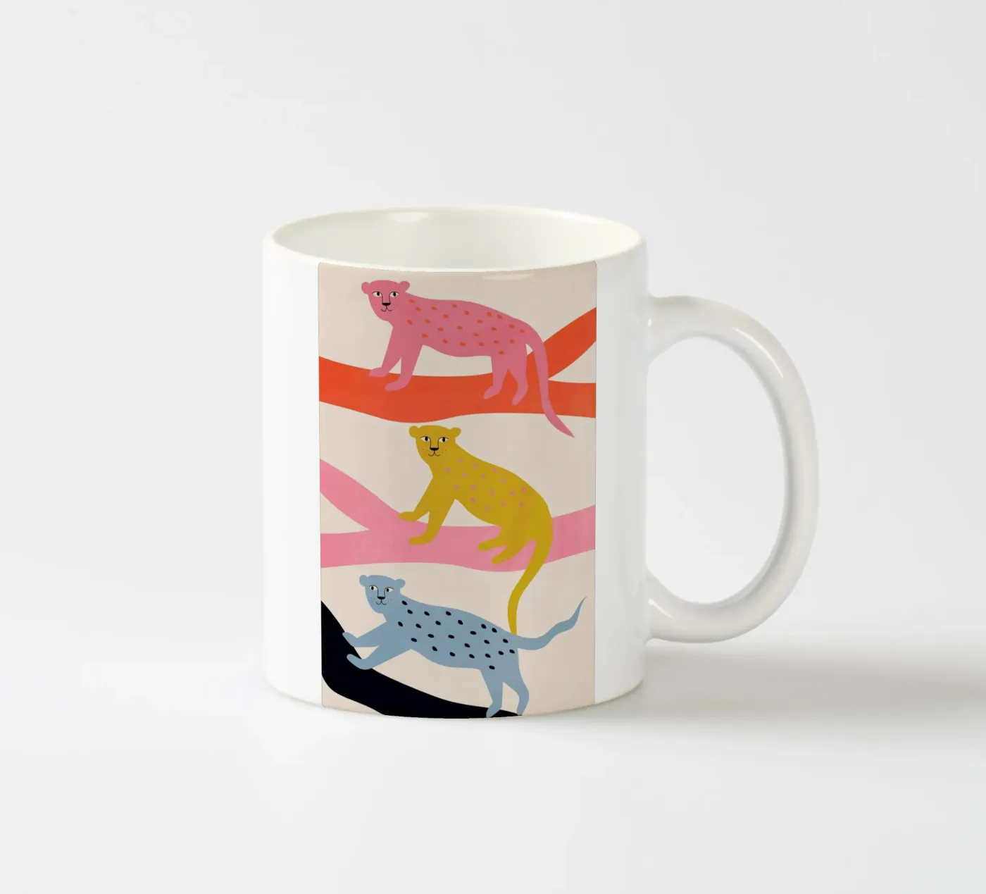 Leopard Tree keramische mok van Little Flourishes