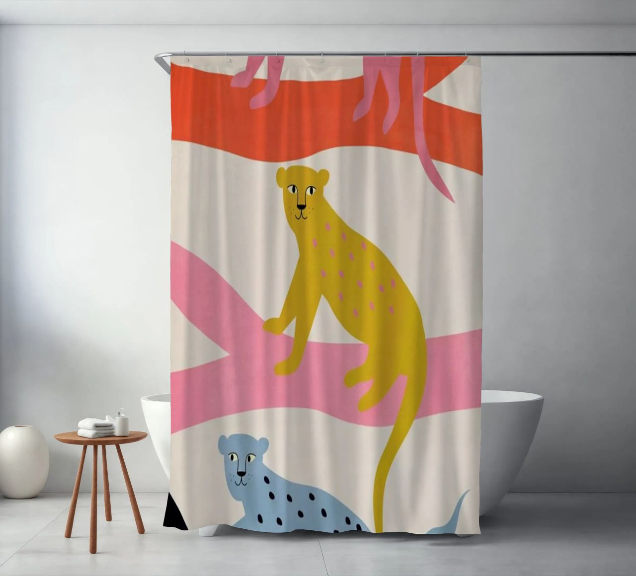 Leopard Tree shower curtain by Little Flourishes