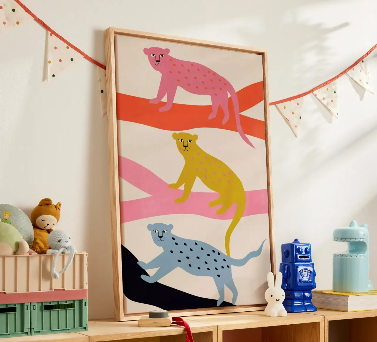 Leopard Tree Leinwand von Little Flourishes