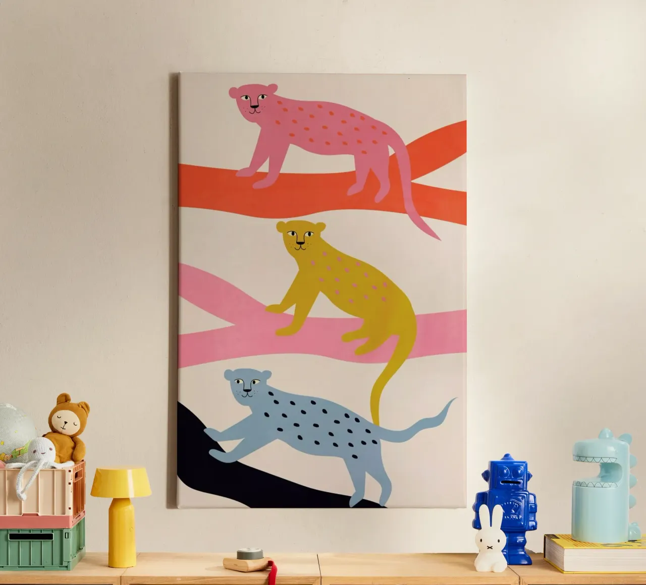 Leopard Tree canvas by Little Flourishes