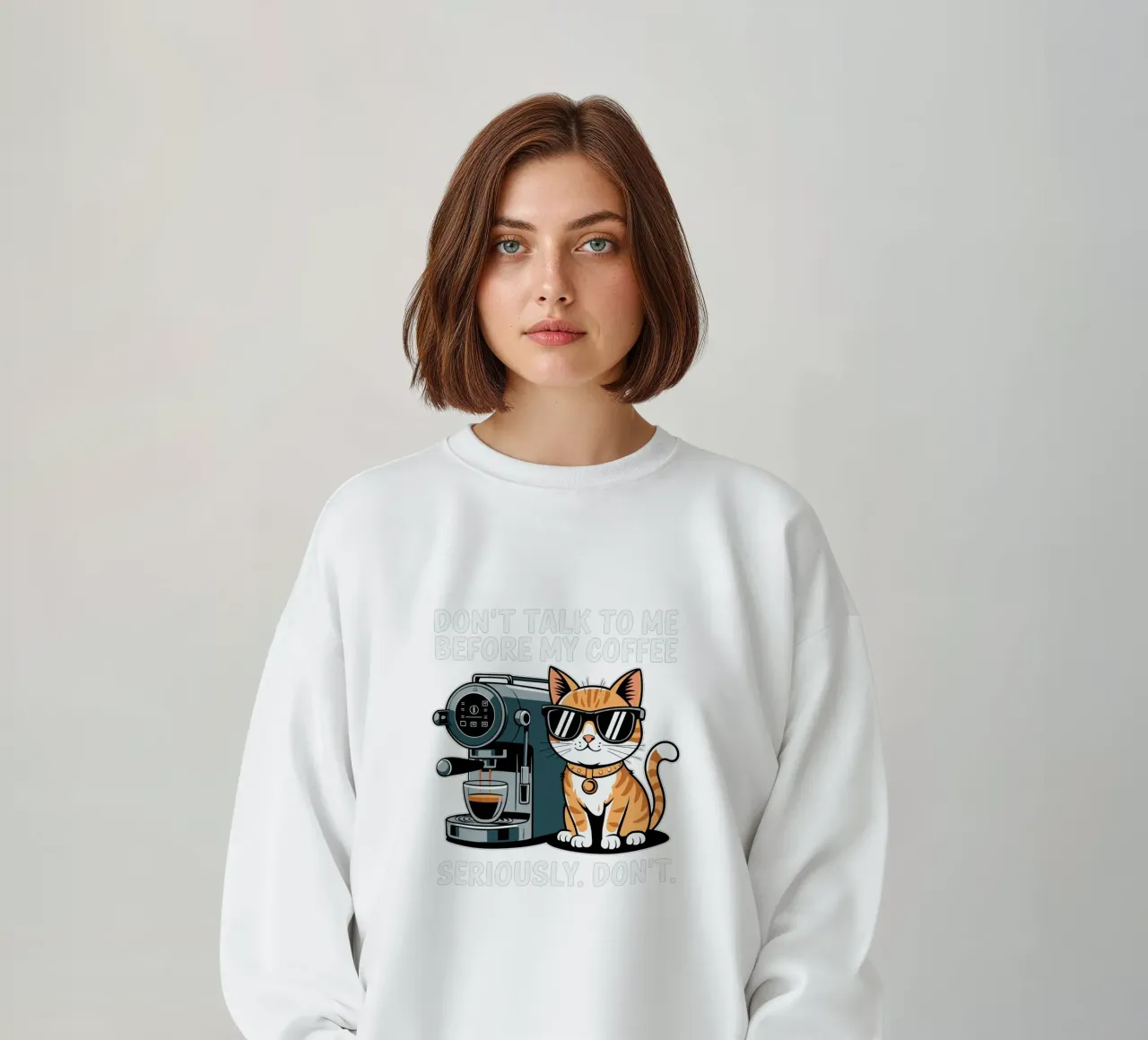 DON'T TALK TO ME BEFORE MY COFFEE SERIOUSLY. DON'T." sudadera de edsonramosart