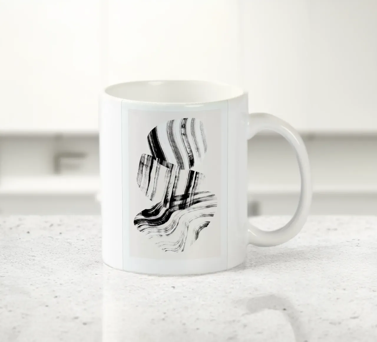 Negative Painting On Glass ceramic mug by Graphite