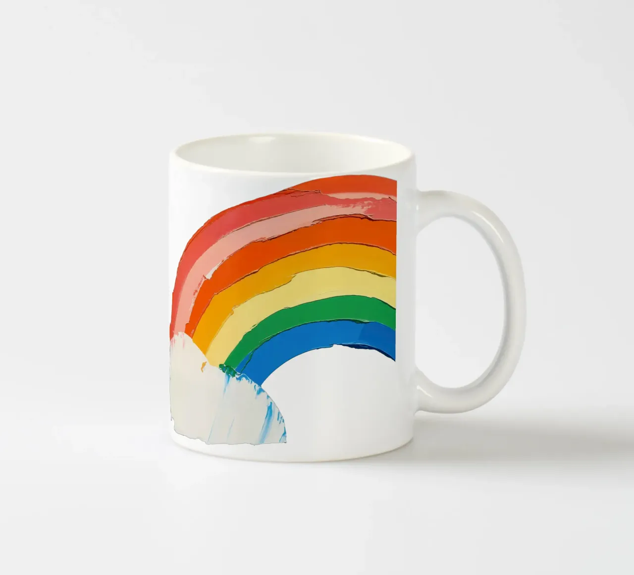 Arcobaleno su cielo blu tazza in ceramica da La Collagerie