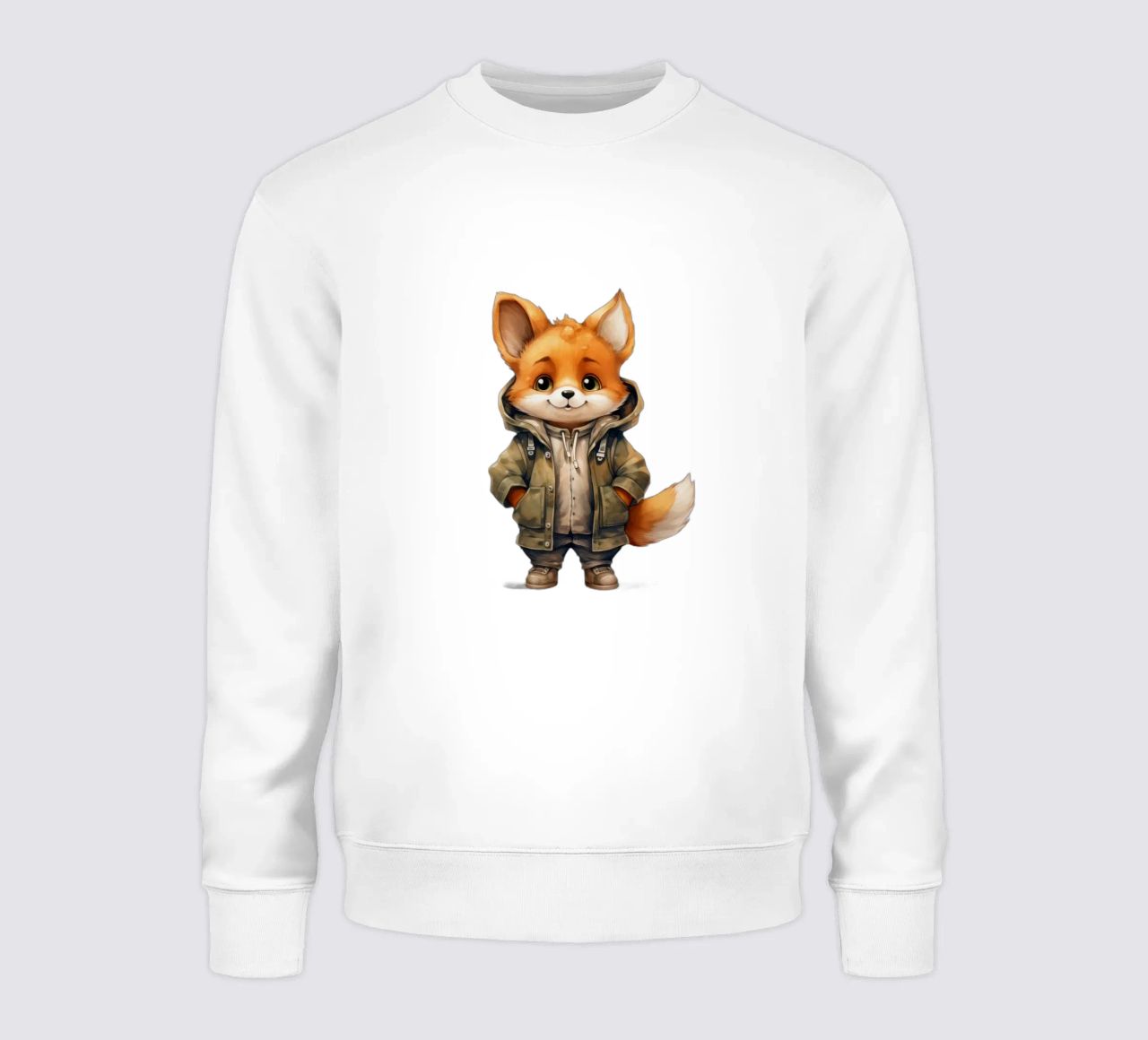 Zorro de acuarela con capucha sudadera de Animal Portraits