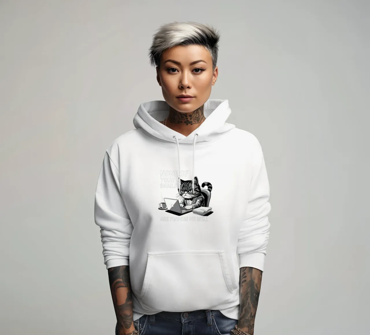 None of your emails are finding me well felpa con cappuccio da edsonramosart