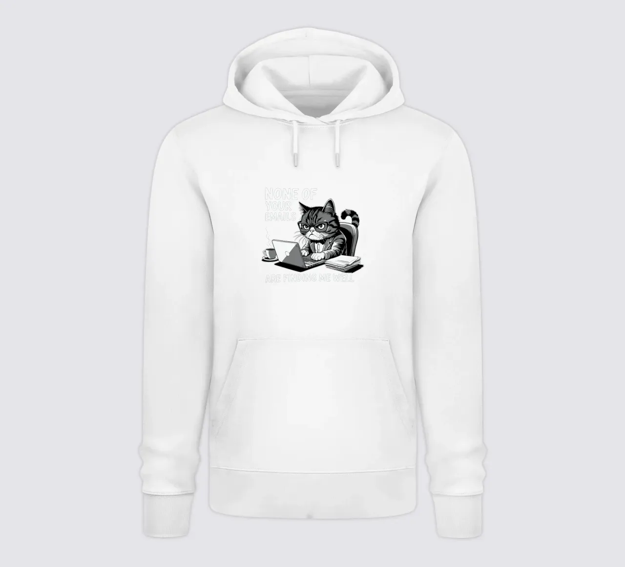 None of your emails are finding me well felpa con cappuccio da edsonramosart