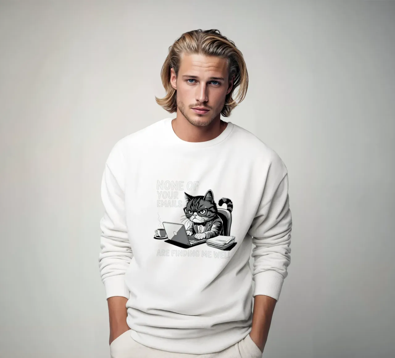 None of your emails are finding me well Sweatshirt von edsonramosart