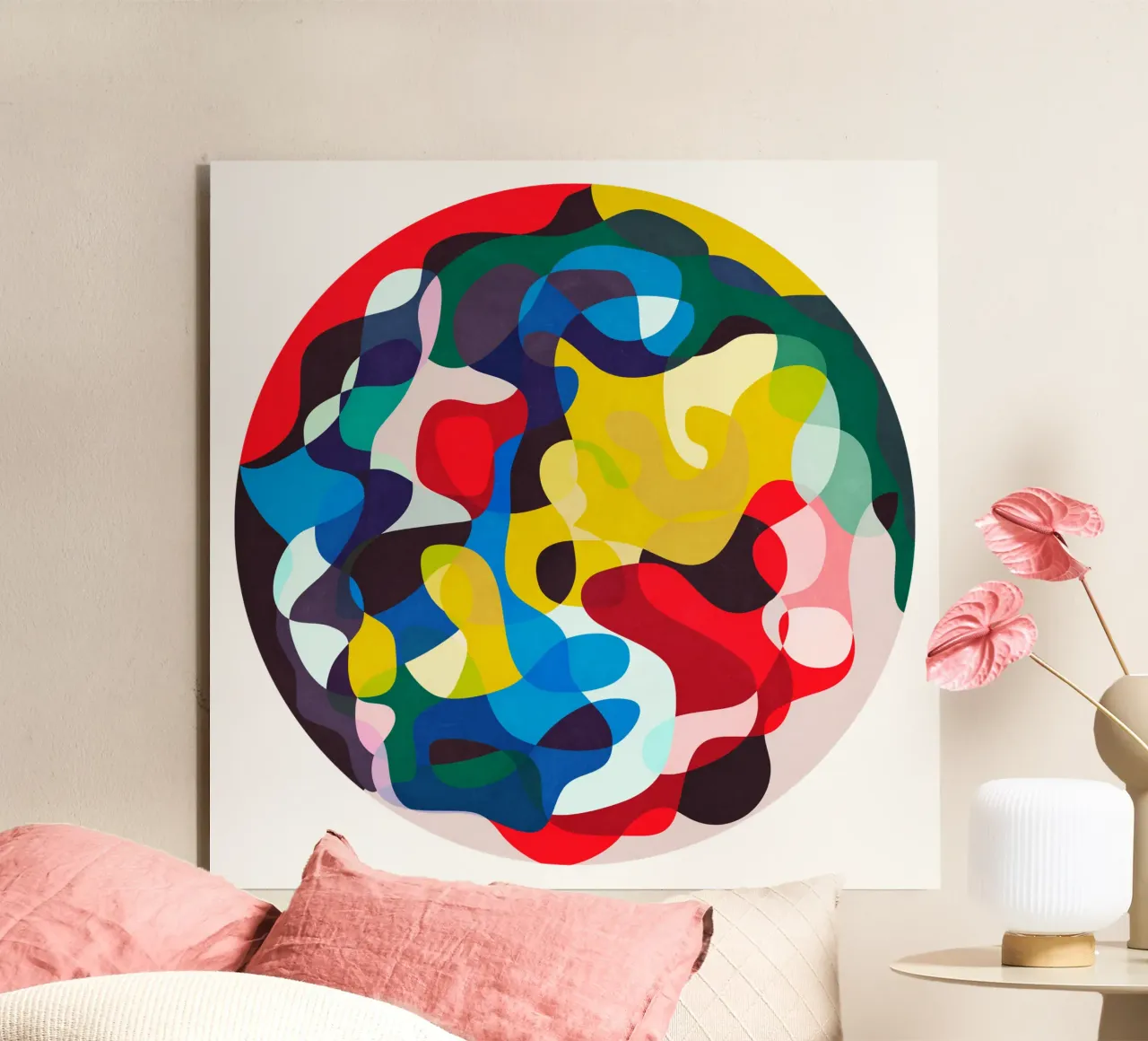 Mesmerized- Abstract Geometric Circle alu-dibond by lovely lines