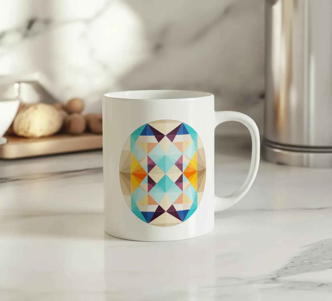 Balanced - Arte geometrica astratta del cerchio tazza in ceramica da lovely lines