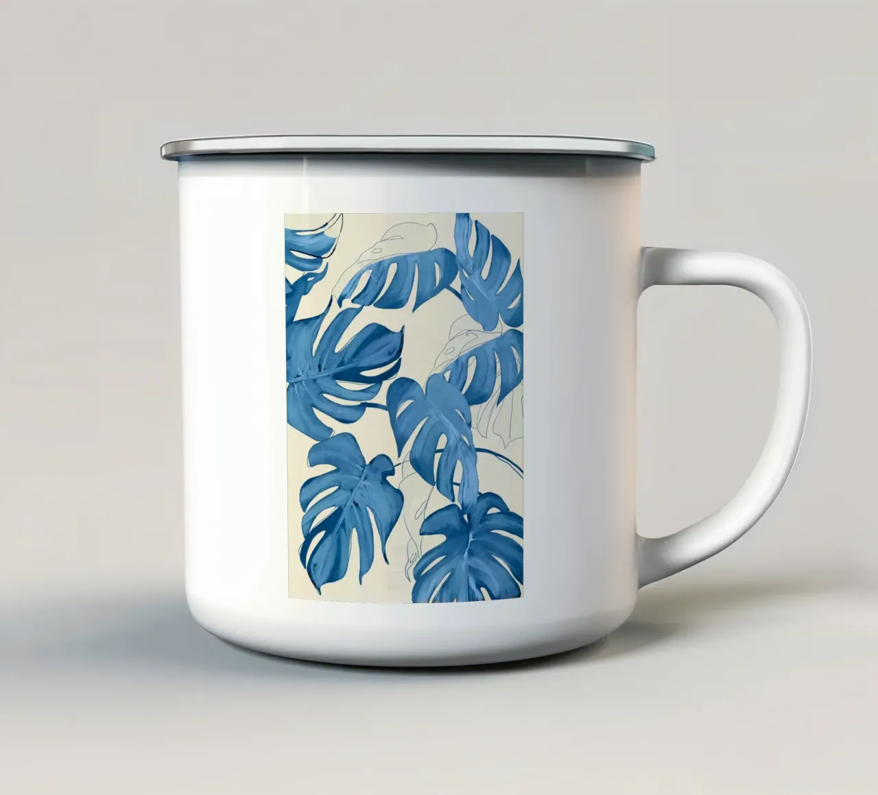 Foglie di Monstera tazza in smalto da ThingDesign