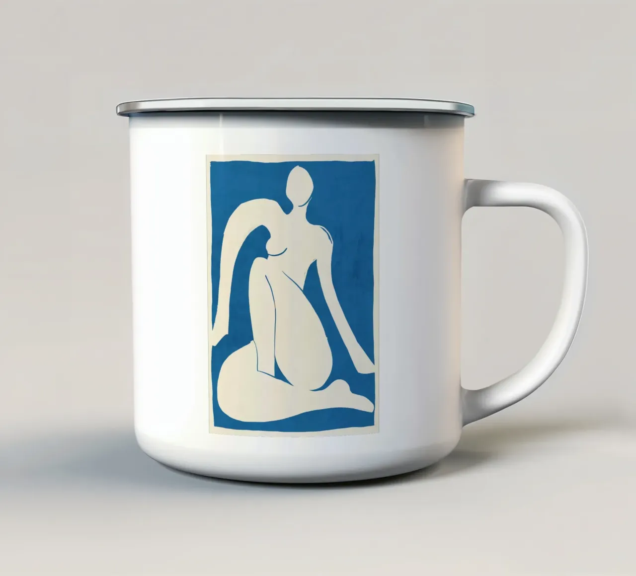 Figura femminile astratta 3 tazza in smalto da ThingDesign