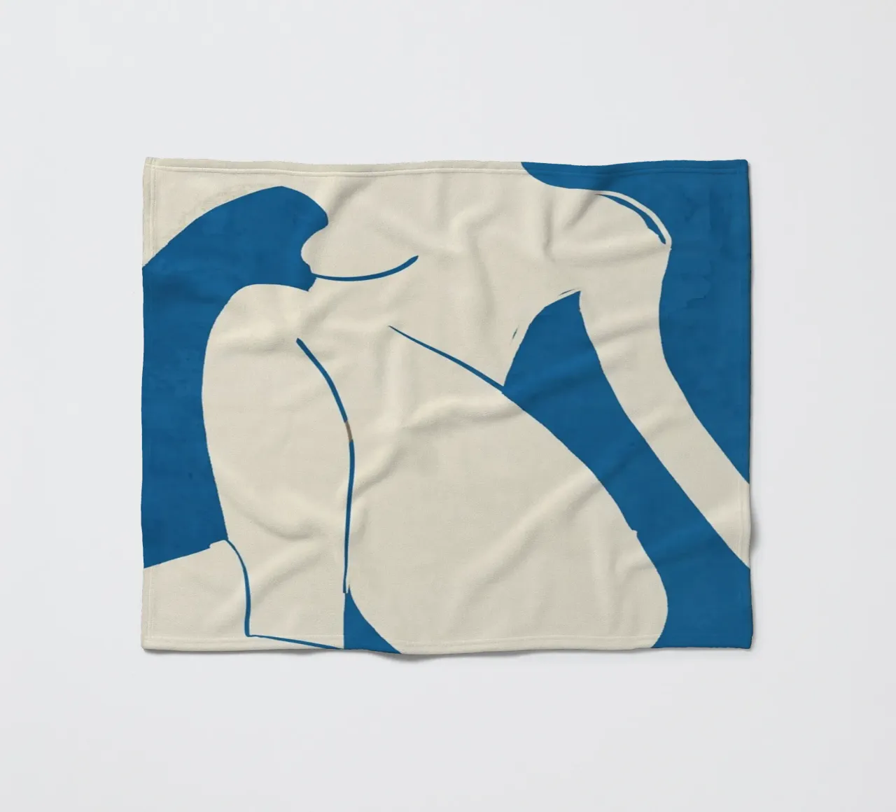 Abstract vrouwelijk figuur 3 fleecedeken van ThingDesign