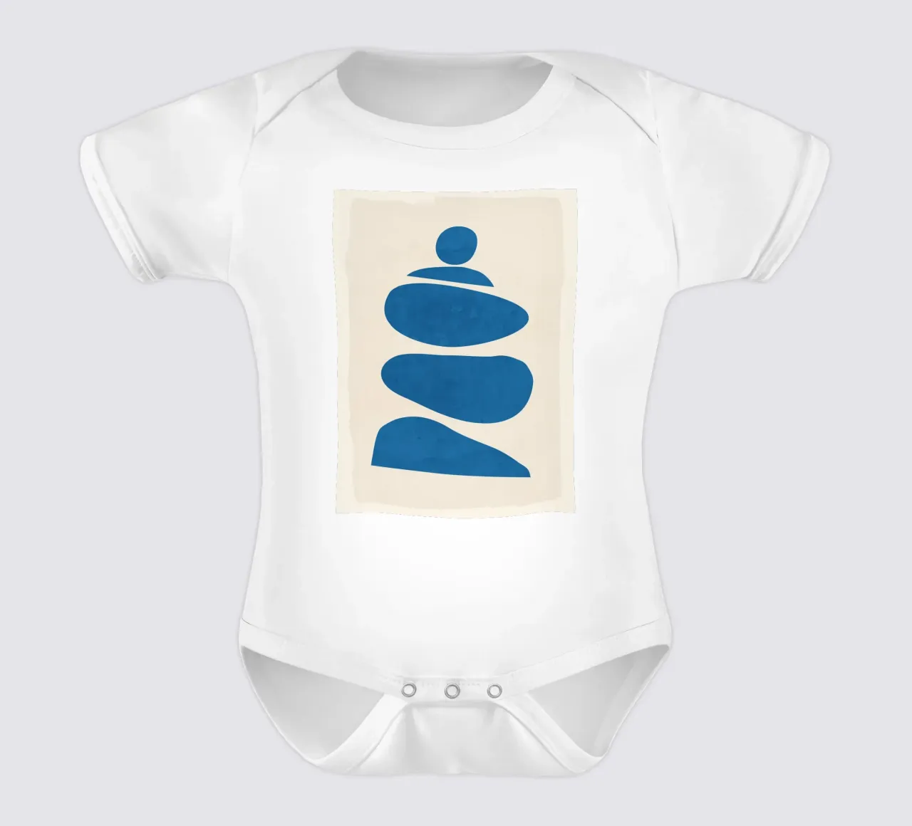 Abstract Minimal Shapes 90 short-sleeve baby romper by ThingDesign