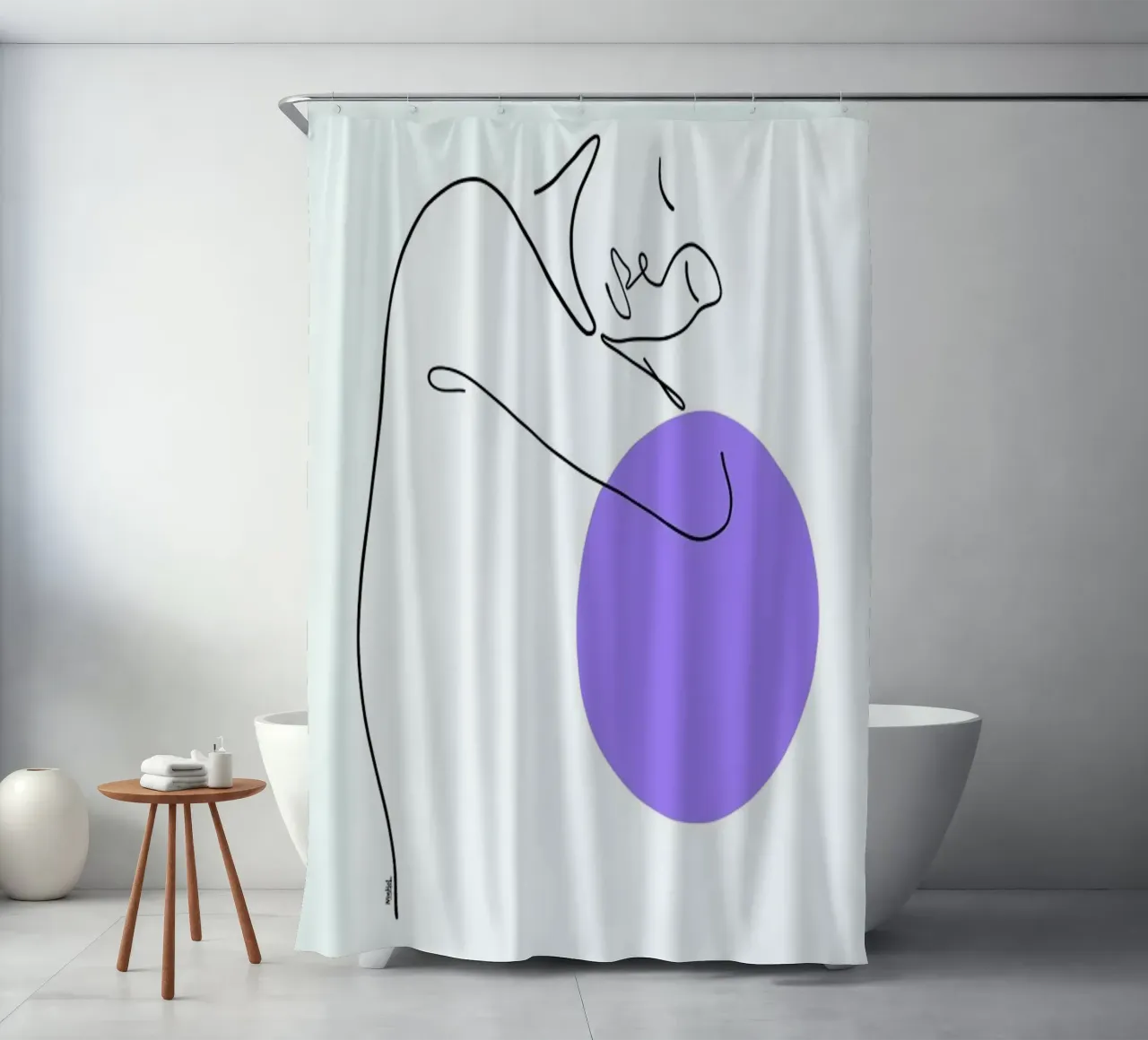 Respire shower curtain by Ninhol