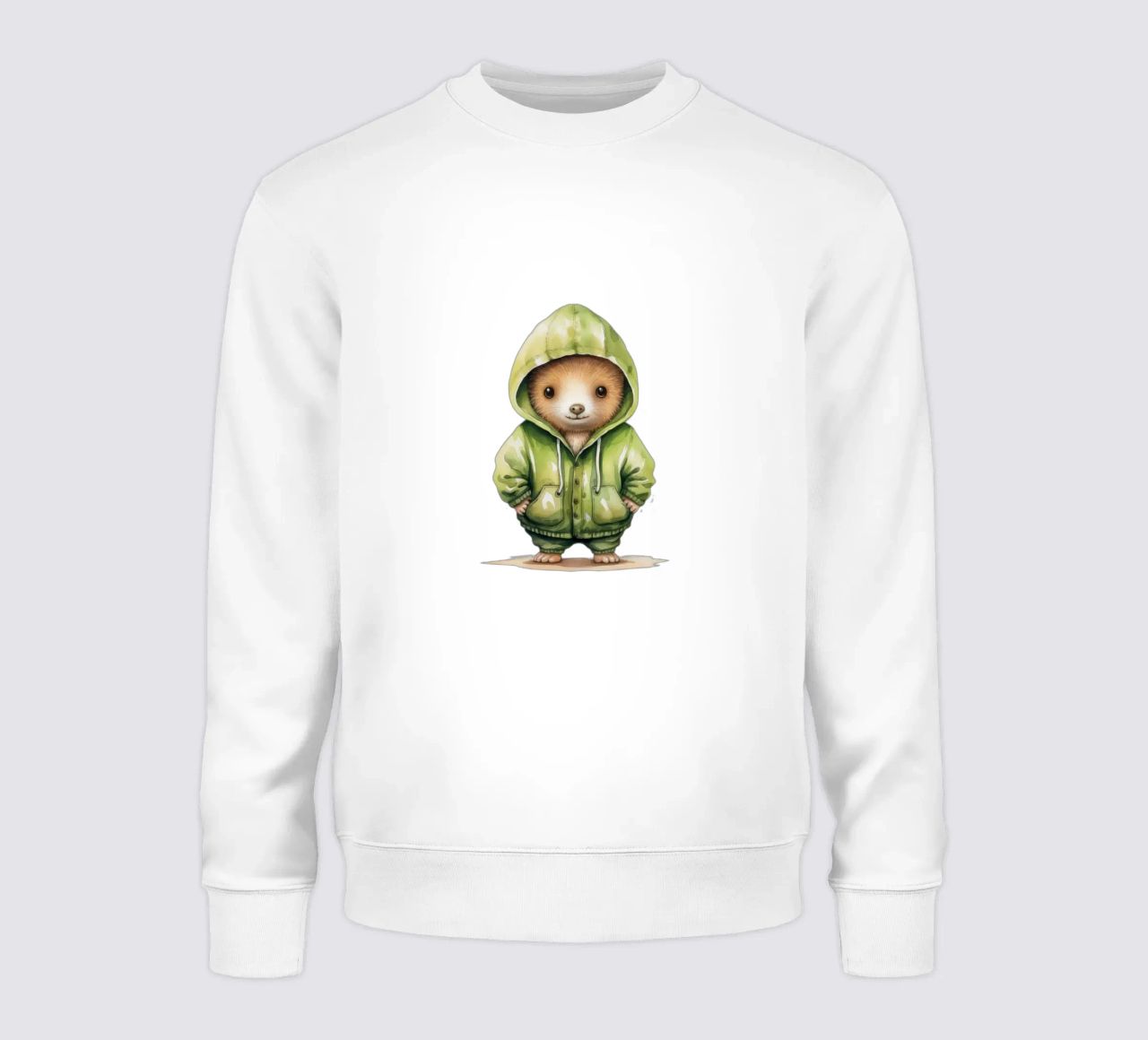 Acquerello Cartoon Kiwi in felpa con cappuccio felpa da Animal Portraits