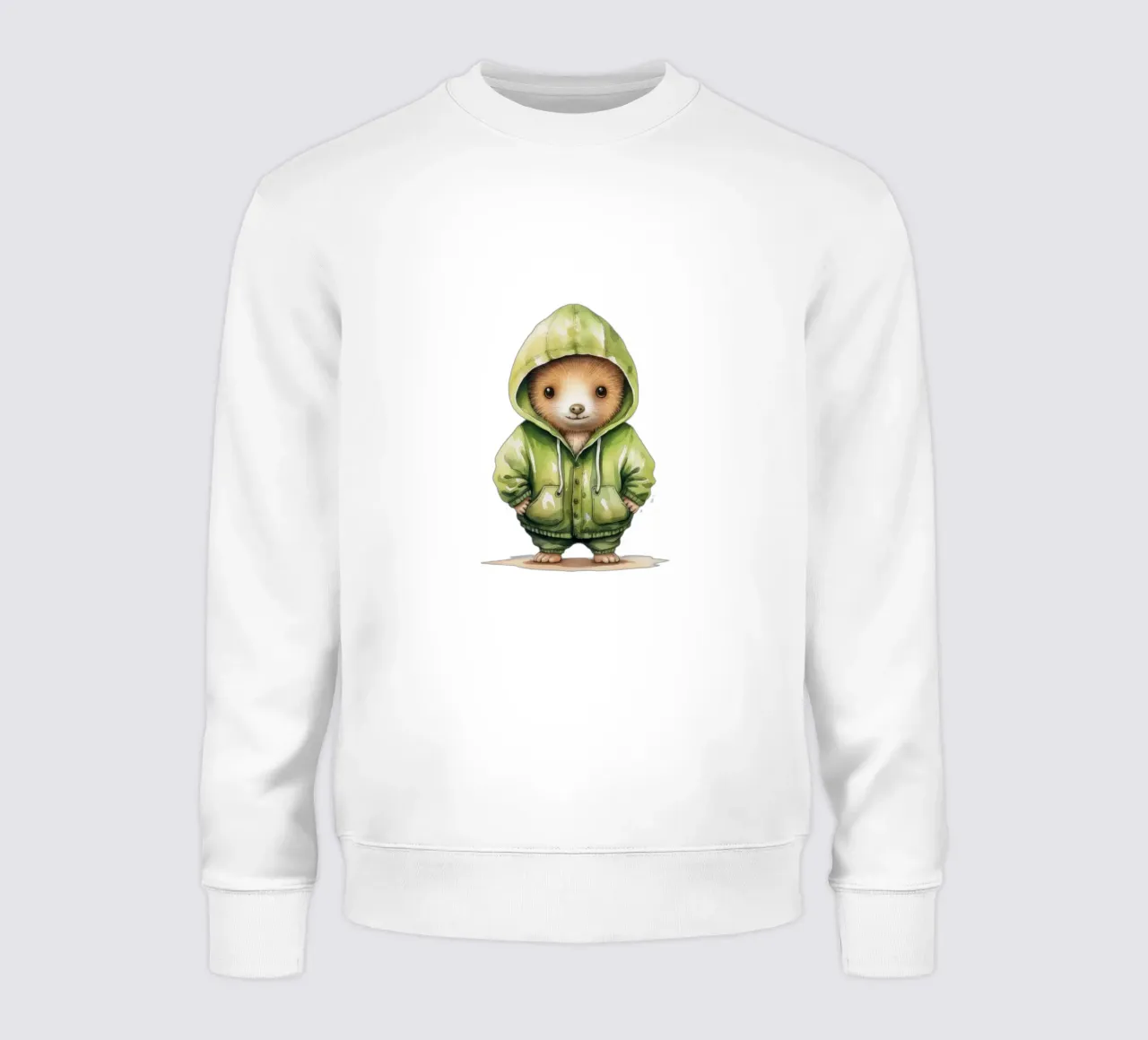 Kiwi de acuarela con capucha sudadera de Animal Portraits
